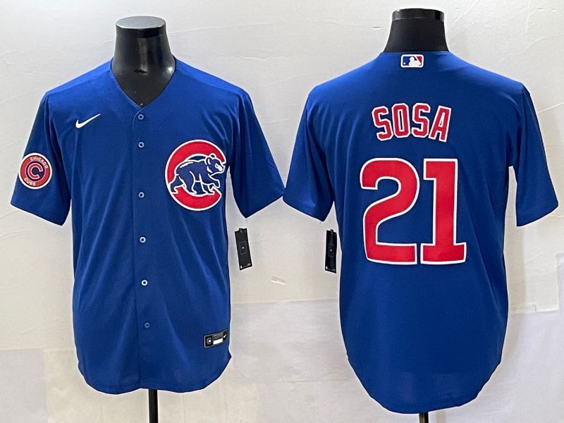 Men 2025 Chicago Cubs #21 Sosa Blue Game Nike MLB Jersey style 5->chicago cubs->MLB Jersey